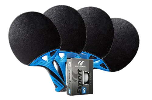 4: Cornilleau Nexeo X90 Outdoor Paddles (4 players set w/6 balls) Ping Pong Paddle The best paddle for spin