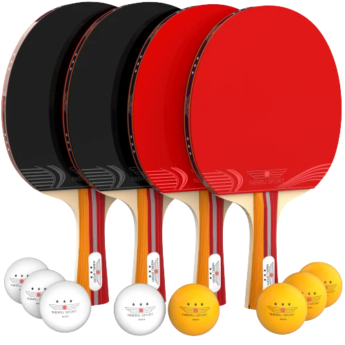 4. NIBIRU SPORT Ping Pong 4 Paddles set: